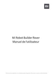 Xiaomi Mi Robot Builder Rover Manuel De L'utilisateur