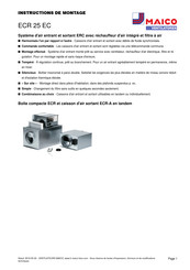 Maico ECR 25 EC Instructions De Montage