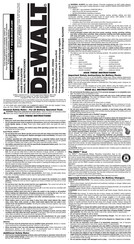 DeWalt DC750 Guide D'utilisation