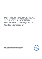 Dell S2419NX Guide De L'utilisateur