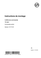 GFA TS 981 Instructions De Montage