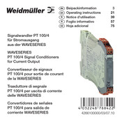 Weidmüller PT 100/4 Notice D'utilisation