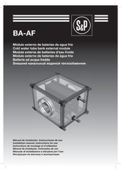 S&P BA-AF Instructions De Montage Et D'utilisation