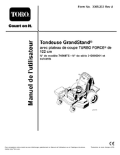 Toro GrandStand Manuel De L'utilisateur