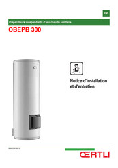 OERTLI OBEPB 300 Notice D'installation Et D'entretien