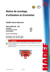 HADEF 20/94 AFR Notice De Montage, D'utilisation Et D'entretien