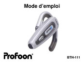 Profoon BTH-111 Mode D'emploi