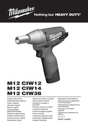 Milwaukee M12 CIW38 Mode D'emploi