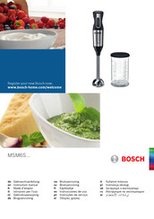 Bosch MSM6S Série Mode D'emploi