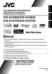JVC KW-AVX835 Manuel D'instructions