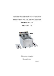 Roller Grill RFE 8 D Notice D'installation Et D'utilisation