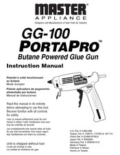 Master Appliance PORTAPRO GG-100 Mode D'emploi