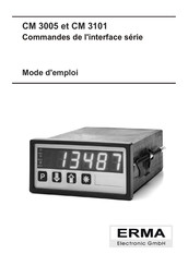 ERMA CM 3101 Mode D'emploi