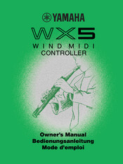 Yamaha WX5 Mode D'emploi