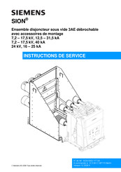 Siemens SION 9229 0002 177 0A Instructions De Service