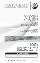 Can-Am Série TRAXTER T Guide Du Conducteur