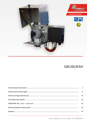 Bühler technologies GAS 222.35 Ex1 Notice De Montage