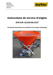 matev SPR-M 400 ST Traduction Des Instructions De Service D'origine