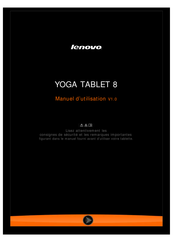 Lenovo YOGA TABLET 8 Manuel D'utilisation