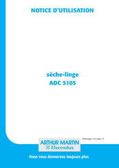 Electrolux ARTHUR MARTIN ADC 5105 Notice D'utilisation