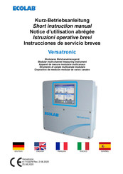 Ecolab Versatronic Notice D'utilisation