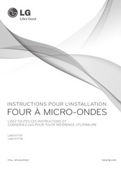 LG LMV1371TW Instructions Pour L'installation
