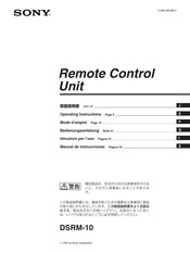 Sony DSRM-10 Mode D'emploi