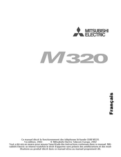 Mitsubishi Electric M320 Mode D'emploi