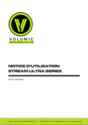 VOLUMIC STREAM ULTRA SC Serie Notice D'utilisation