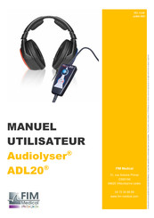 FIM MEDICAL Audiolyser ADL20 Manuel Utilisateur