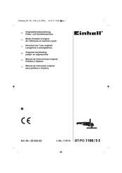 EINHELL BT-PO1100/2 E Mode D'emploi D'origine