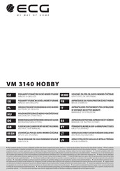 ECG VM 3140 HOBBY Mode D'emploi