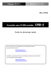 Elmo CRB-2 Guide De Démarrage Rapide