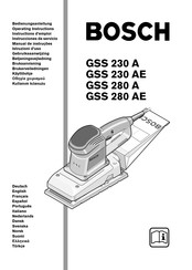 Bosch GSS 280 AE Instructions D'emploi