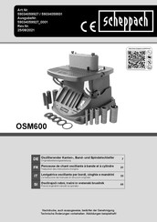 Scheppach OSM600 Traduction Des Instructions D'origine