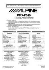 Alpine PMX-F640 Mode D'emploi