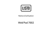 Listo Web'Pad 7002 Notice D'utilisation
