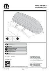 Mopar 82213713 Instructions De Montage