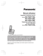 Panasonic KX-TG6711BL Manuel Utilisateur