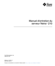 Sun Microsystems Netra 210 Manuel D'entretien