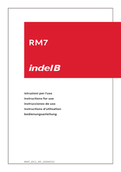 Indel B RM7 Instructions D'utilisation