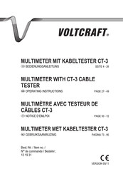 VOLTCRAFT CT-3 Notice D'emploi