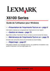 Lexmark X6100 Série Mode D'emploi