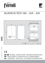 Ferroli BLUEHELIX TECH 35A Mode D'emploi