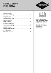 Mesto FERROX 3585W Mode D'emploi