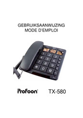 Profoon TX-580 Mode D'emploi