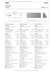 Bega 24 374 Fiche D'utilisation