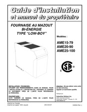 Dettson LOW-BOY AME20-90 Guide D'installation Et Manuel Du Propriétaire