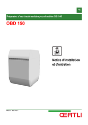 OERTLI OBD 150 Notice D'installation Et D'entretien