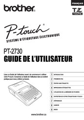 Brother P-touch PT-2730 Guide De L'utilisateur